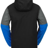 Volcom V.Co Op Shell Jacket 2024 - A black jacket with gray and blue sleeves.