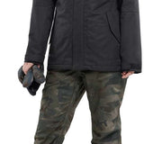 Volcom Women's Fawn Insulated Jacket - A black jacket with a fur-lined hood and quilted pattern on the chest.