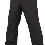 Volcom 5 Pocket Shell Pants 2024 - Black pants with a subtle white stripe on the side seam.
