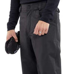 Volcom 5 Pocket Shell Pants 2024 - Black pants with white stitching and a small logo on the left thigh.