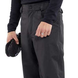 Volcom 5 Pocket Shell Pants 2024 - Black pants with white stitching and a small logo on the left thigh.