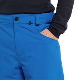 Volcom 5 Pocket Shell Pants 2024 - Bright blue pants with two zippered pockets on the front and one zippered pocket on the back.