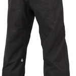 Volcom 5 Pocket Shell Pants 2024 - Black pants with a white logo on the left leg, featuring two front pockets and three back pockets.