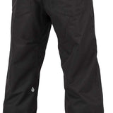 Volcom 5 Pocket Shell Pants 2024 - Black pants with a white logo on the left leg, featuring two front pockets and three back pockets.