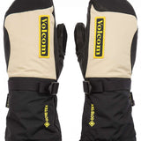 Volcom 91 GORE-TEX Mittens - Mittens are black with yellow accents and a textured, rubberized palm.