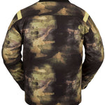 Volcom All I Got Fleece Pullover Sweater 2023 - A dark gray fleece pullover sweater with a small yellow logo on the upper right side.