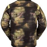 Volcom All I Got Fleece Pullover Sweater 2023 - A dark gray fleece pullover sweater with a small yellow logo on the upper right side.