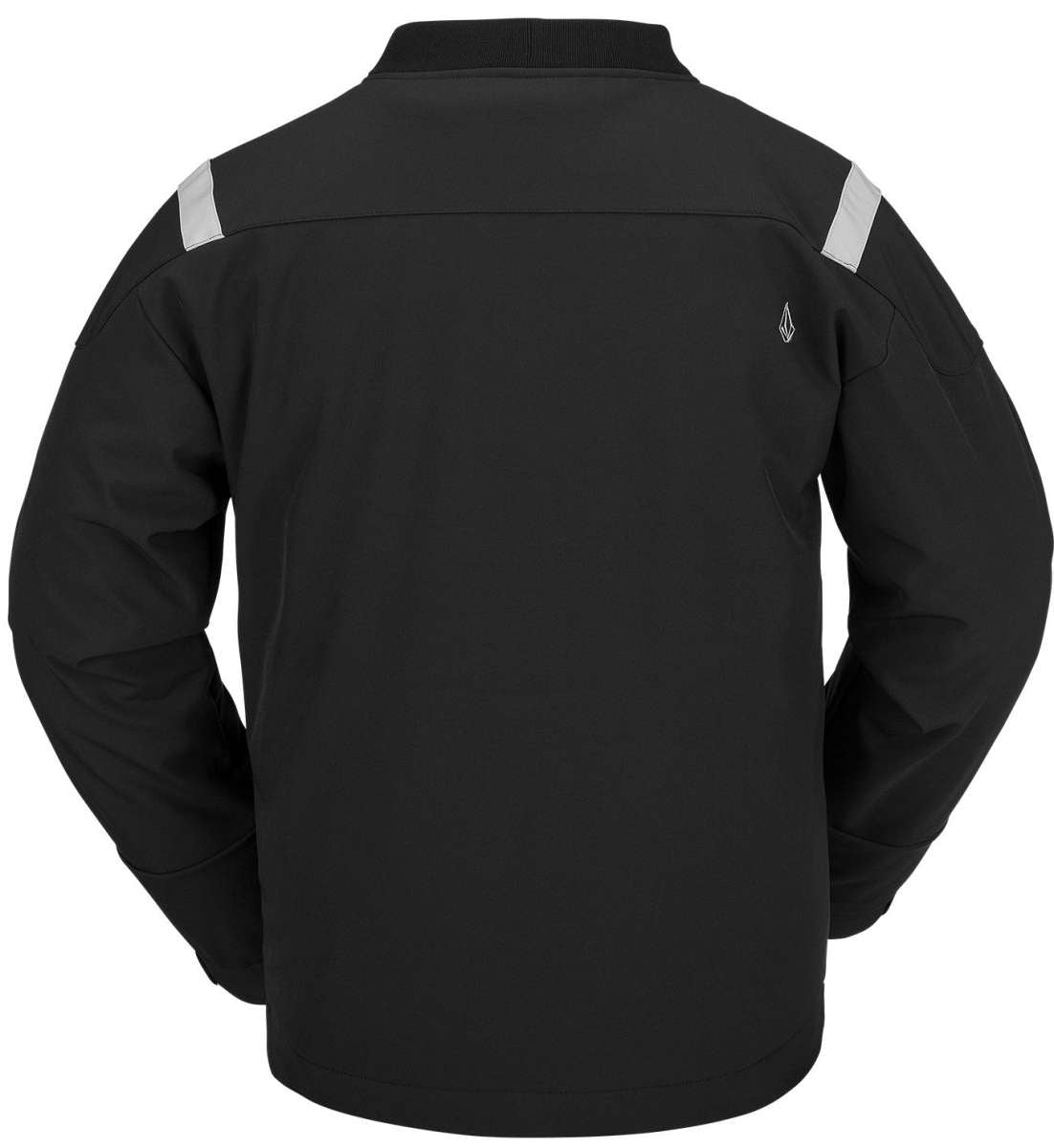 Volcom All I Got Fleece Pullover Sweater - A black fleece pullover sweater with a white logo on the chest and two pockets at the front.