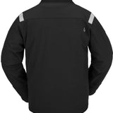Volcom All I Got Fleece Pullover Sweater - A black fleece pullover sweater with a white logo on the chest and two pockets at the front.