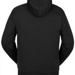 Volcom Core Hydro Fleece 2024 - A black fleece hoodie with a kangaroo pocket and drawstring hood.
