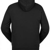 Volcom Core Hydro Fleece 2024 - A black fleece hoodie with a kangaroo pocket and drawstring hood.