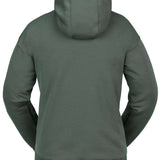 Volcom Women's Core Hydro Hoodie 2024 - A dark green hoodie with a kangaroo pocket and drawstring hood.