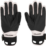 Volcom CP2 GORE-TEX Gloves - A pair of black gloves with a textured pattern on the palm and fingers, featuring a white logo on the wrist strap.