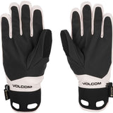 Volcom CP2 GORE-TEX Gloves - A pair of black gloves with a textured pattern on the palm and fingers, featuring a white logo on the wrist strap.