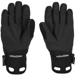 Volcom CP2 GORE-TEX Gloves - A pair of black gloves with a textured palm and fingers, featuring a strap closure at the wrist.
