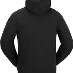 Volcom D.I. Fleece Pullover 2023 - A black fleece pullover with a hood and drawstring.