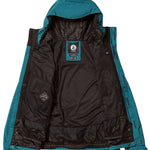 Volcom Dua Insulated GORE-TEX Jacket 2024 - Black jacket with white logo on chest and black zipper.