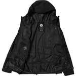 Volcom Dua Insulated GORE-TEX Jacket 2024 - Black jacket with white logo on chest and black zipper.