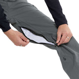 Volcom Freakin' Snow Chino Pants 2024 - Dark gray snow pants with black zipper and logo on left thigh.