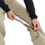 Volcom Freakin' Snow Chino Pants 2024 - Khaki pants with a zippered fly and black drawstring at waist.