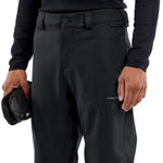 Volcom Freakin' Snow Chino Pants 2024 - Black pants with white stitching and a small logo on the left thigh.