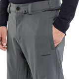 Volcom Freakin' Snow Chino Pants 2024 - Dark gray snow pants with zippered pockets and a black zipper on the fly.