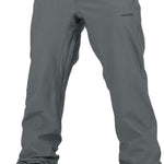 Volcom Freakin' Snow Chino Pants 2024 - Pair of gray snow pants with a subtle black stripe on the side seam and two zippered pockets at the back.