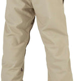 Volcom Freakin' Snow Chino Pants 2024 - Khaki pants with a subtle black logo on the left leg, featuring a belt loop and two back pockets.