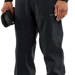 Volcom Freakin' Snow Chino Pants 2024 - Black pants with white logo on left thigh and black belt loops.