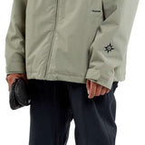 Volcom Freakin' Snow Chino Pants 2024 - Black snow pants with a subtle white stripe on the side of each leg.