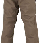 Volcom Freakin' Snow Chino Pants 2024 - Khaki pants with a subtle snowflake pattern on the left leg.