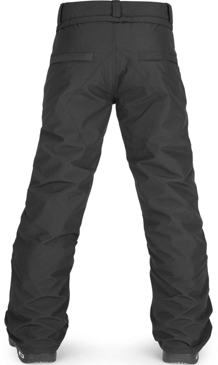 Volcom Juniors Freakin' Chino Insulated Pant - Black pants with a subtle white pattern on the side of one leg.