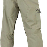 Volcom L GORE-TEX Shell Pant 2024 - Khaki pants with a zippered pocket on the thigh and black stitching.