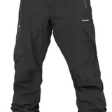 Volcom L GORE-TEX Shell Pant 2024 - Black pants with a zippered pocket on the right thigh and a small white logo on the left leg.