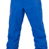 Volcom L GORE-TEX Shell Pant 2024 - A pair of blue snow pants with a zippered pocket on the right thigh and black zippers.