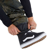 Volcom L GORE-TEX Shell Pant 2024 - A pair of camouflage snow pants with a black zipper on the left leg.