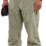 Volcom L GORE-TEX Shell Pant 2024 - Black pants with a subtle white logo on the left thigh and black zippers on the side pockets.