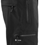 Volcom L GORE-TEX Shell Pant 2024 - Black pants with a zippered pocket on the right thigh and a small white logo near the bottom of the left leg.