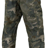 Volcom L GORE-TEX Shell Pant 2024 - Dark-colored, camouflage-patterned pants with a belt loop and zipper fly.