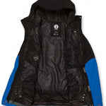 Volcom L Insulated GORE-TEX Jacket 2024 - Black jacket with white logo on chest and black zipper.