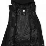 Volcom L Insulated GORE-TEX Jacket 2024 - Black jacket with white logo on chest and black zipper.