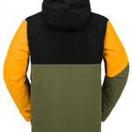 Volcom L Insulated GORE-TEX Jacket 2024 - A black, yellow and green jacket with a hood.