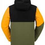 Volcom L Insulated GORE-TEX Jacket 2024 - A black, yellow and green jacket with a hood.