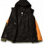 Volcom L Insulated GORE-TEX Jacket 2024 - Black jacket with white logo on chest and black zipper.