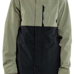 Volcom L Insulated GORE-TEX Jacket 2024 - A black jacket with a hood and zipper, featuring a white logo on the left chest.