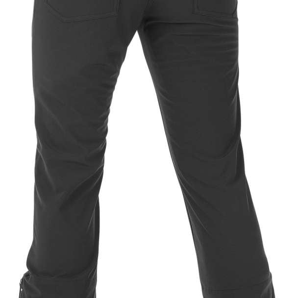 Volcom Women's Battle Stretch High Rise Pants 2023 - Black pants with a high rise and stretch material, featuring two back pockets.