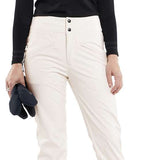 Volcom Women's Battle Stretch High Rise Pants 2024 - Black snow pants with a high rise waist and stretchy material.