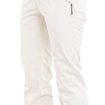 Volcom Women's Battle Stretch High Rise Pants 2024 - White pants with a zippered pocket on the back right side.