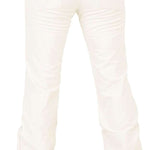 Volcom Women's Battle Stretch High Rise Pants 2024 - A pair of white snow pants with a high rise and stretch material, featuring two back pockets on the right side.