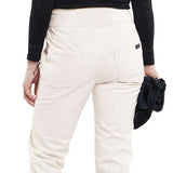 Volcom Women's Battle Stretch High Rise Pants 2024 - Black snow pants with a high rise waist and zippered pockets.